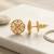 Brass gold plated handmade traditional stud earrings for women