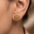 Brass gold plated handmade traditional stud earrings for women