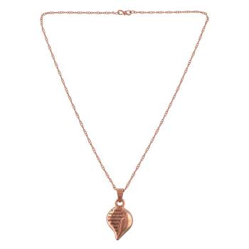 Pure copper shankh shaped krishna mantra hindu spiritual pendant for men women 2