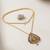 Brass antique gold plated lakshmi pendant with chain