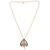 Brass antique gold plated lakshmi pendant with chain