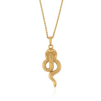 Brass micron gold snake cobra pendant for kal sarp yog shani dosh remedy vedic jewellery 3
