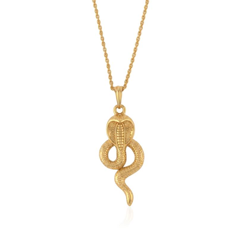 Brass micron gold snake cobra pendant for kal sarp yog shani dosh remedy vedic jewellery