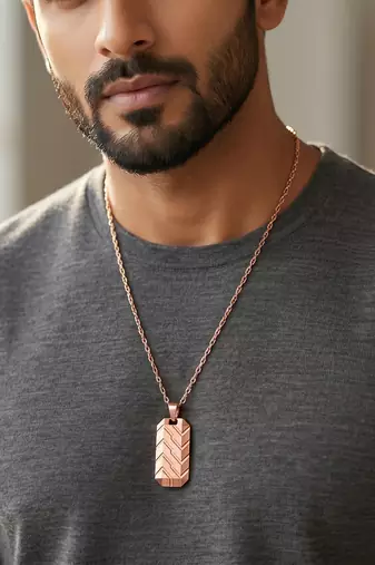  copper pink rose gold finish fashion jewellery pendant formen women