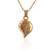 Brass micron gold conch-shankh shaped krishna pendant