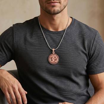 Pure copper sun shaped hindu spiritual pendant for men women 3