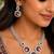 red ruby bridal jewellery set, cushion cut gemstone necklace earrings, silver wedding statement