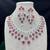 ruby pink pear cut bridal necklace and earrings set, silver plated teardrop gemstone jewellery