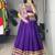 purple rayon cotton party wear embroidery navaratri chaniya choli - free size