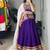 purple rayon cotton party wear embroidery navaratri chaniya choli - free size