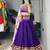 purple rayon cotton party wear embroidery navaratri chaniya choli - free size