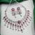 ruby red cz bridal necklace set | traditional indian silver-plated choker earrings