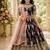 Fuax georgette digital print with embroidered sequence work kids gown