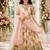 Fuax georgette digital print with embroidered sequence work kids gown