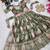 Fuax georgette digital print with embroidered sequence work kids gown