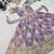 Fuax georgette digital print with embroidered sequence work kids gown