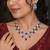 royal red teardrop necklace earring set, ruby crystal bridal statement jewellery