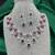 royal red teardrop necklace earring set, ruby crystal bridal statement jewellery