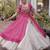 Off White Kora Cotton Chaniya Choli For Navratri Set With Kutchi Patchwork Pink Bandhani Kurti 