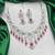 ruby red bridal necklace set with white cubic zirconia  floral wedding jewellery
