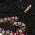Black Color Multi Thread Embroidery Design Faux Georgette Saree