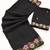 Black Color Multi Thread Embroidery Design Faux Georgette Saree