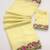 Yellow Color Multi Thread Embroidery Design Faux Georgette Saree