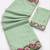 Sea Green Color Multi Thread Embroidery Design Faux Georgette Saree