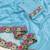 Sky Blue Color Multi Thread Embroidery Design Faux Georgette Saree