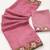 Pink Color Multi Thread Embroidery Design Faux Georgette Saree