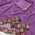 Lavender Color Multi Thread Embroidery Design Faux Georgette Saree
