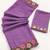 Lavender Color Multi Thread Embroidery Design Faux Georgette Saree