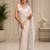 White Color Rich Diamond Cut Work Panel Work Tissue Tweel Net Saree
