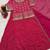 Pink simmer silk party wear  embroidery Skirt suit