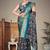 blue color digital printed work cotton blend saree