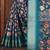 blue color digital printed work cotton blend saree
