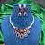 ruby red crystal statement necklace earring set  teardrop emerald bridal jewellery