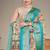 cream color digital printed work cotton blend saree