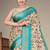 cream color digital printed work cotton blend saree