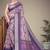 purple color digital printed work cotton blend saree