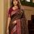 Golden soft banarasi silk saree with zari weaving meenakari design