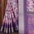 purple color digital printed work cotton blend saree
