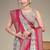 white digital printed work cotton blend saree