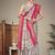white digital printed work cotton blend saree
