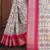 white digital printed work cotton blend saree