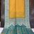 Yellow soft banarasi silk saree with zari weaving meenakari design