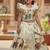 Cream silk blend  weaving zari work kids lehenga choli
