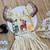 Cream silk blend  weaving zari work kids lehenga choli