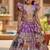 Lavender  silk blend weaving zari work kids lehenga choli