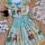 Skyblue silk blend  weaving zari work kids lehenga choli